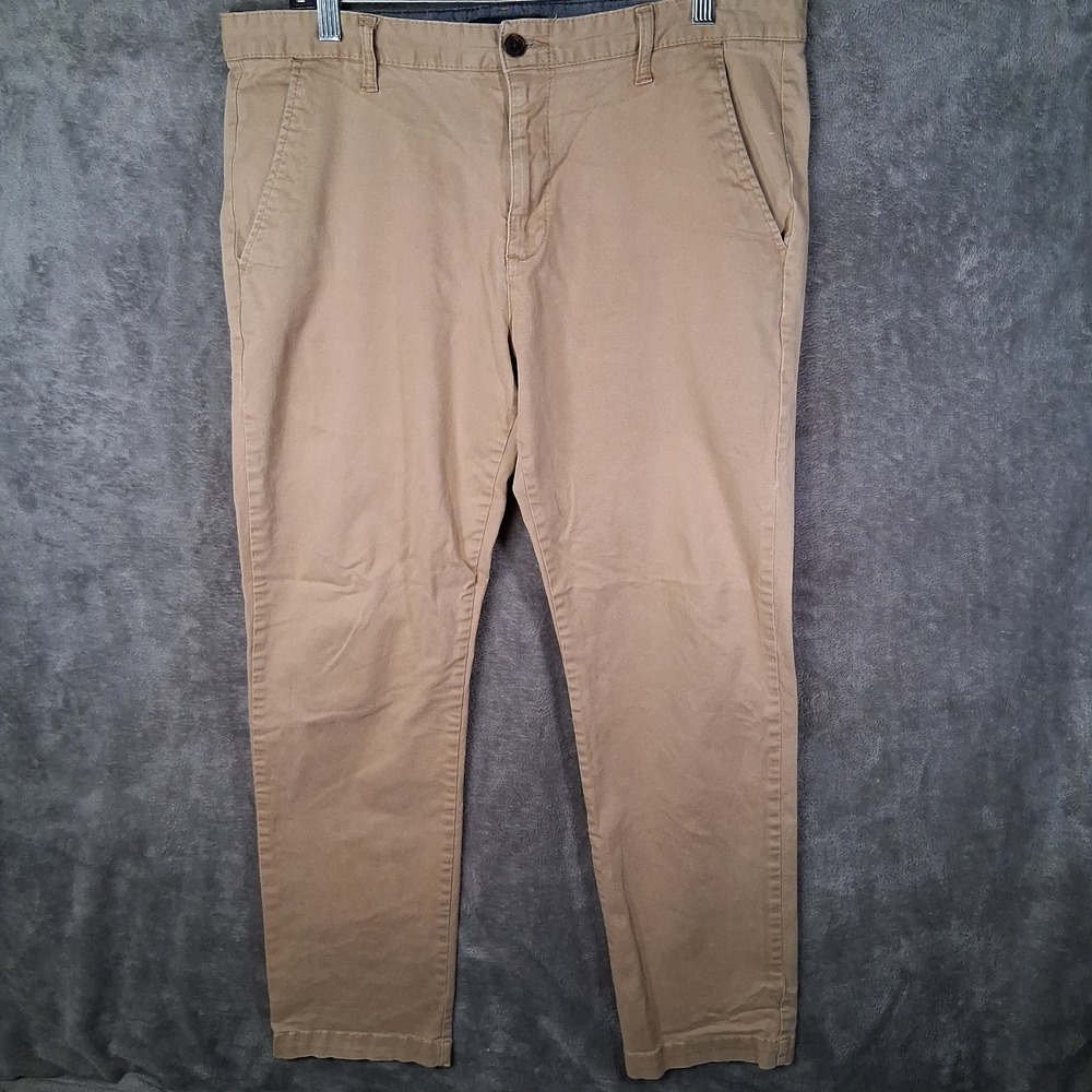 US Polo Assn Pants Mens Size 36x32 Tan Cream Activate Stretch Khaki Casual